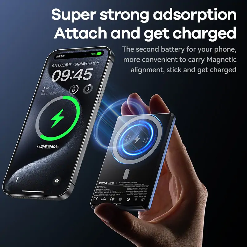 Ultra-Slim 5000mAh 20W Magnetic Wireless Power Bank - Image 8