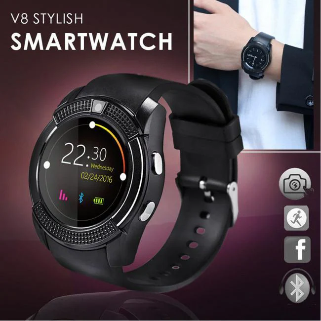 Unisex V8 Bluetooth Sports & Casual  Smart Watch - Image 3