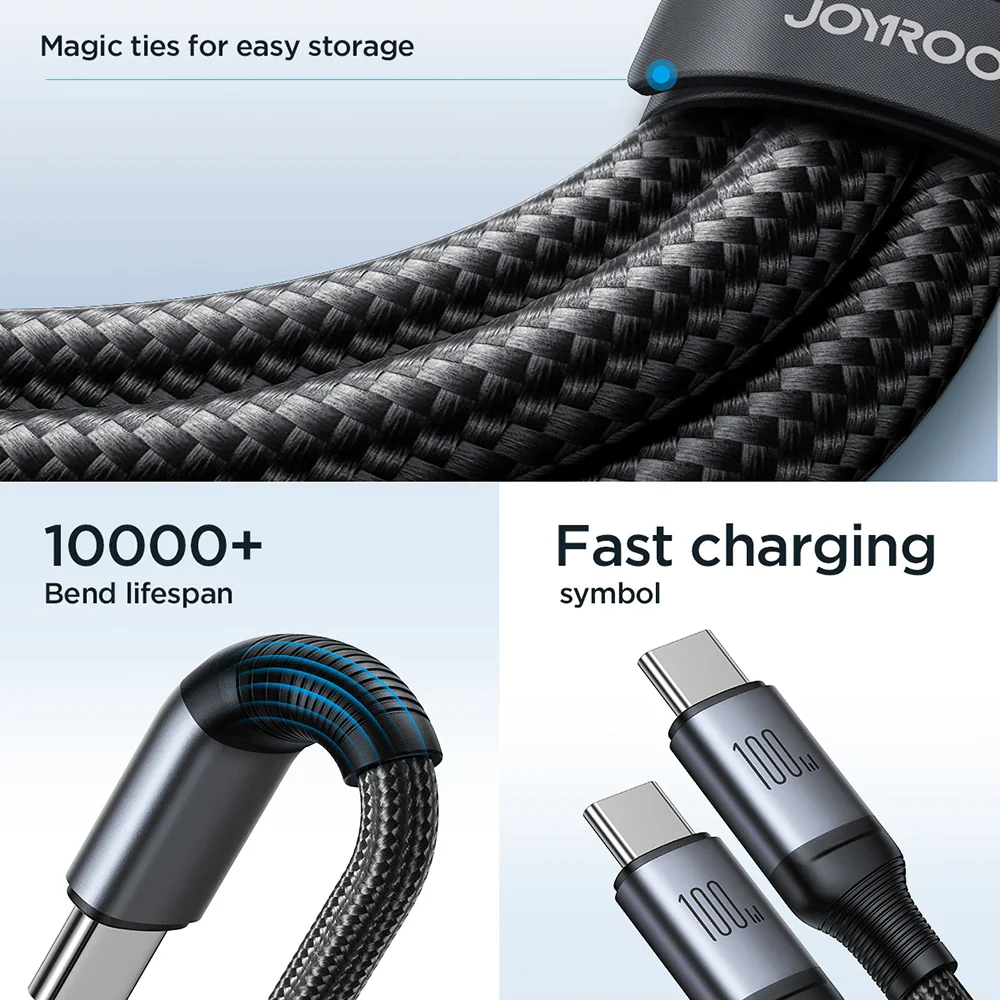 Universal Speed 100W 2-in-1 Type-C Dual Charging Cable - Image 5