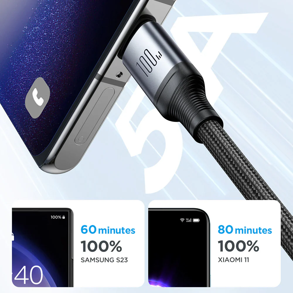Universal Speed 100W 2-in-1 Type-C Dual Charging Cable - Image 7