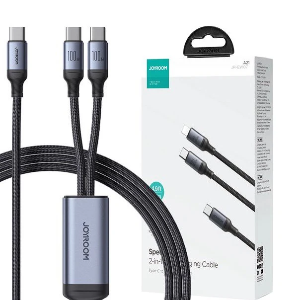 Universal Speed 100W 2-in-1 Type-C Dual Charging Cable - Image 9