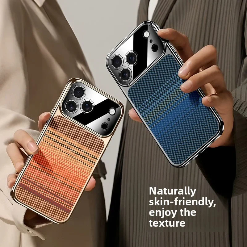 Retro Woven Stripes Electroplating Case - Image 8