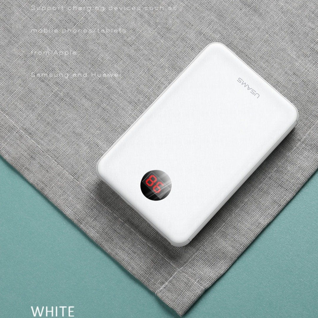 USAMS ® 10000mAh LED Display Mini Powerbank With 3 Way USB Charging - Image 7