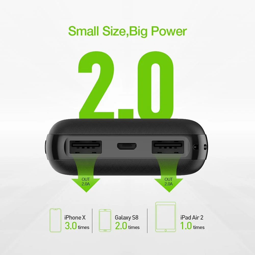 VEGER ® Dual-Port Palm-Size 10000 mAh Power Bank - Image 12