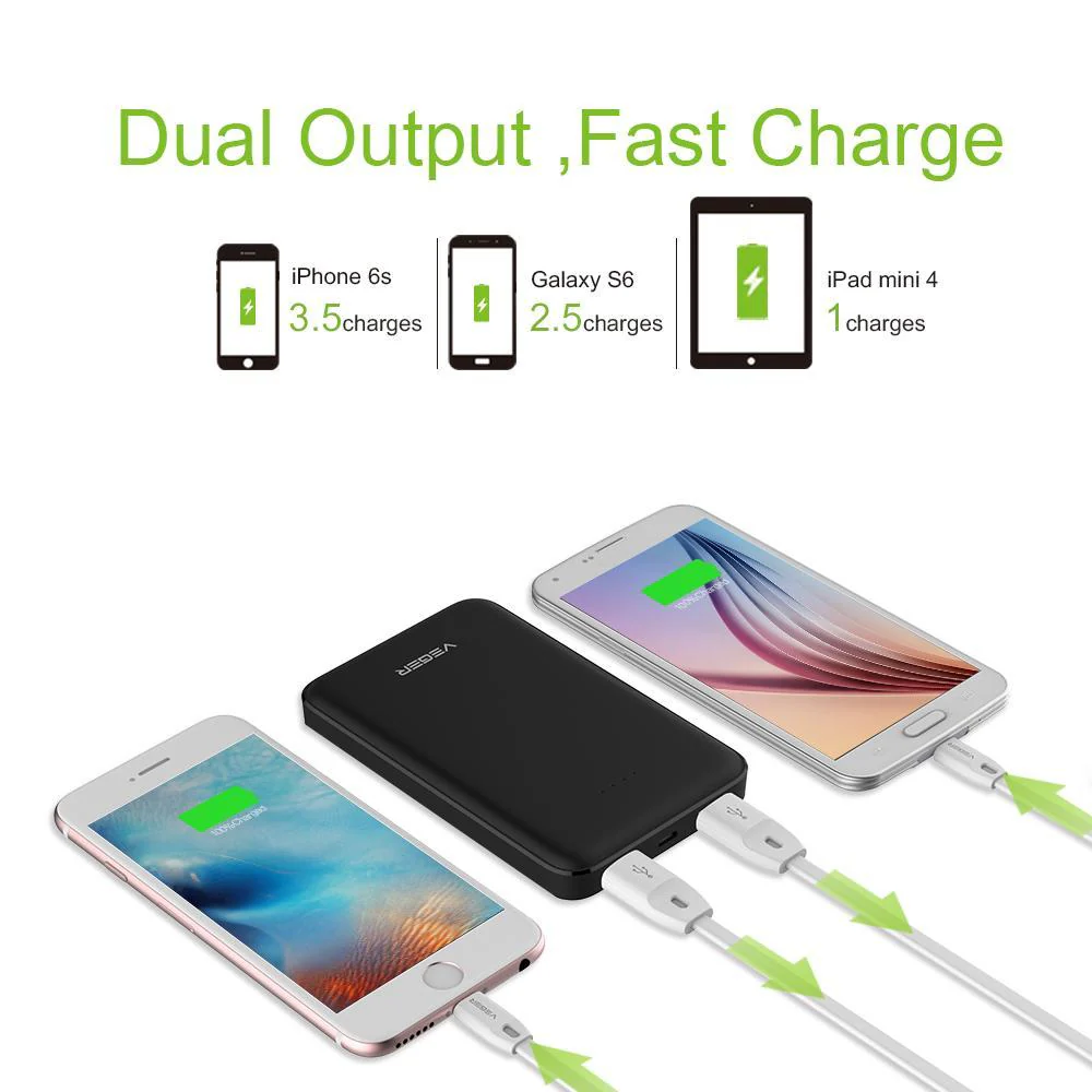 VEGER ® Dual-Port Palm-Size 10000 mAh Power Bank - Image 14
