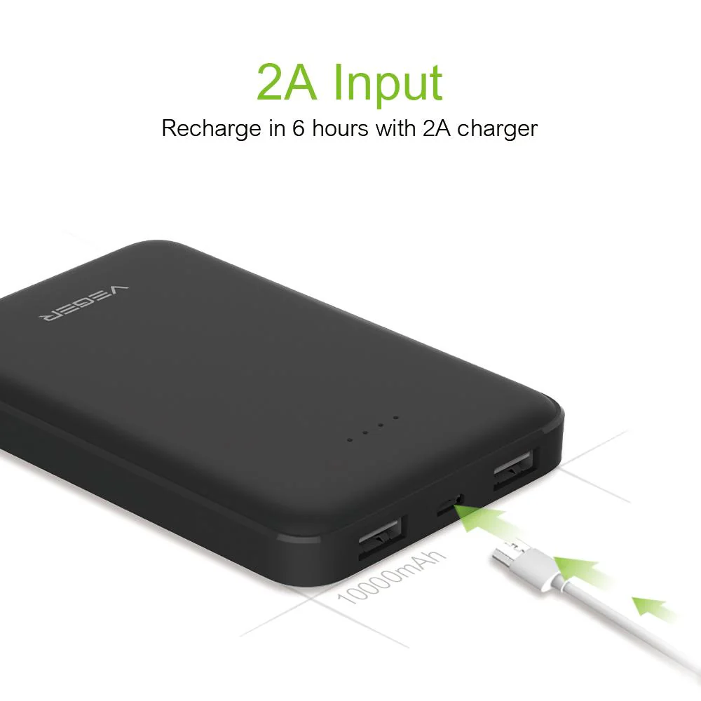 VEGER ® Dual-Port Palm-Size 10000 mAh Power Bank - Image 16