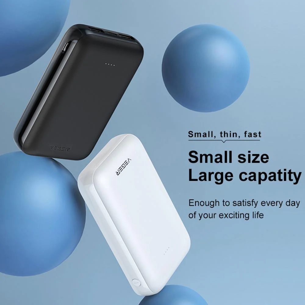 VEGER ® Dual-Port Palm-Size 10000 mAh Power Bank - Image 2