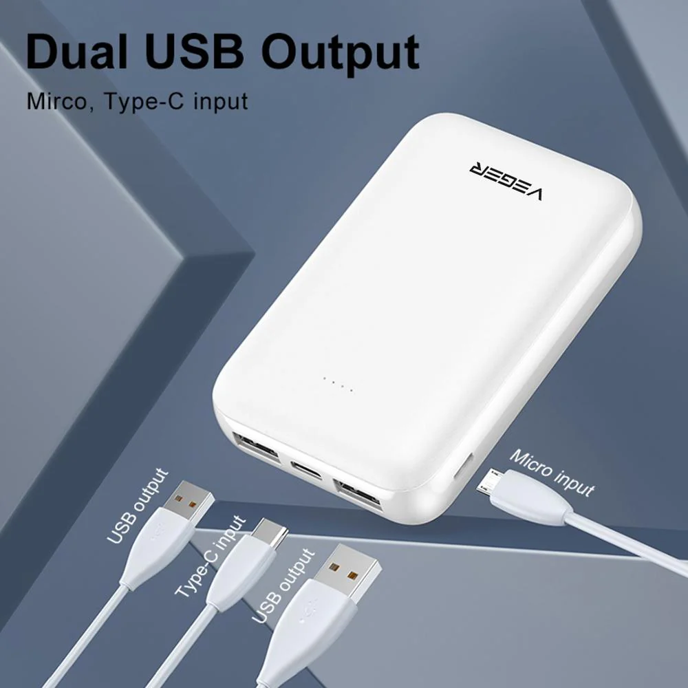VEGER ® Dual-Port Palm-Size 10000 mAh Power Bank - Image 3