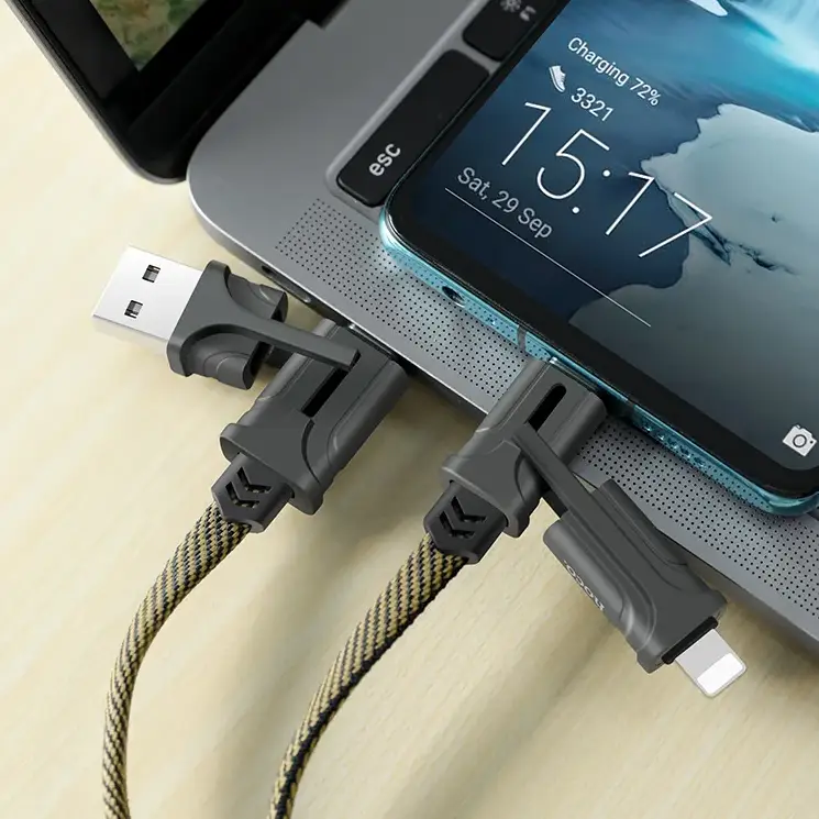 Versatile 60W 4 in 1 Power Infused Charging Cable - Image 4