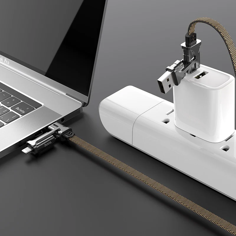 Versatile 60W 4 in 1 Power Infused Charging Cable - Image 5