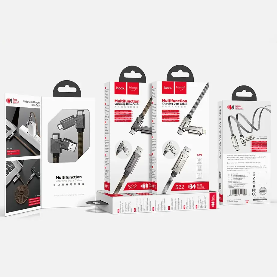 Versatile 60W 4 in 1 Power Infused Charging Cable - Image 9