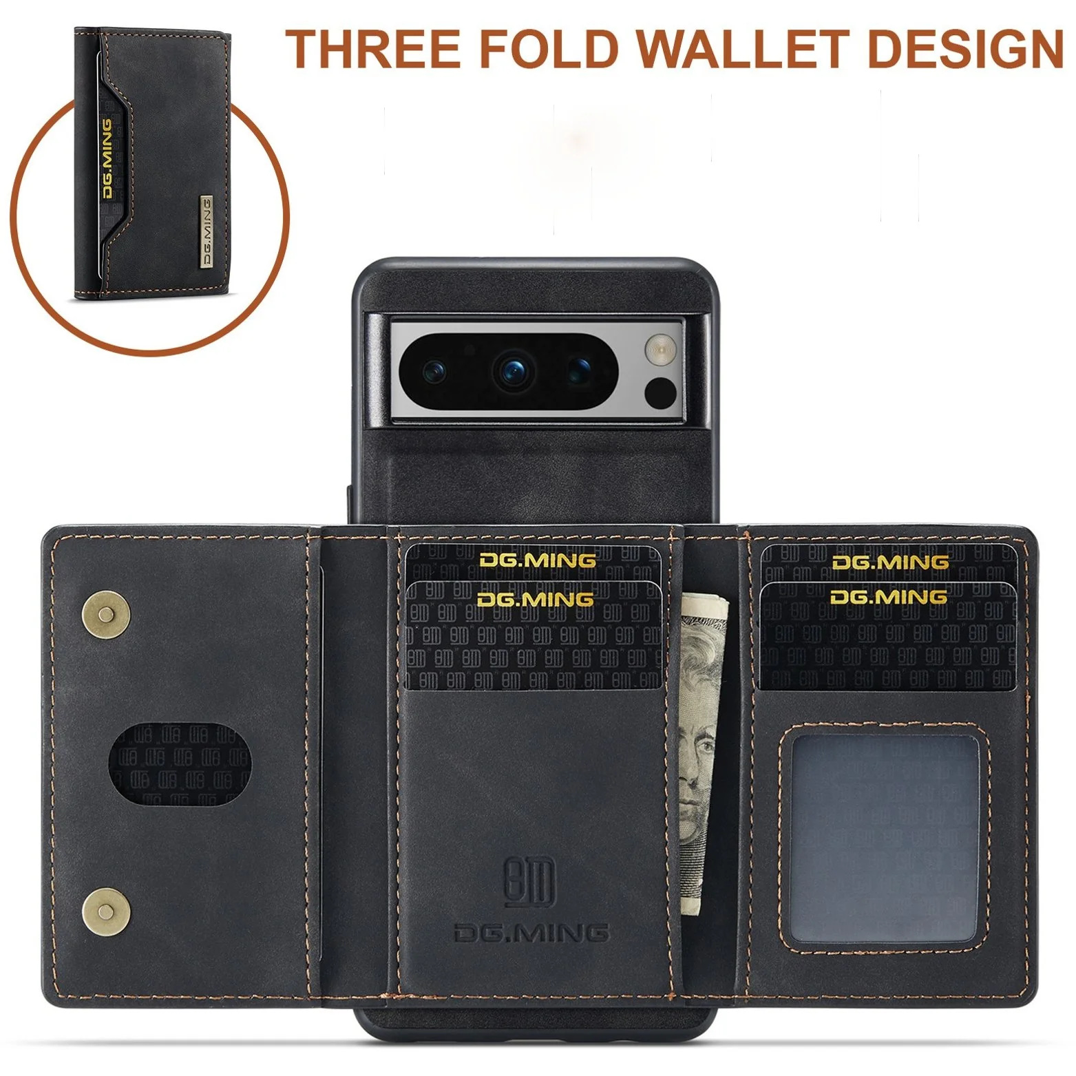 Versatile Magnetic Leather Wallet Case - Google - Image 8