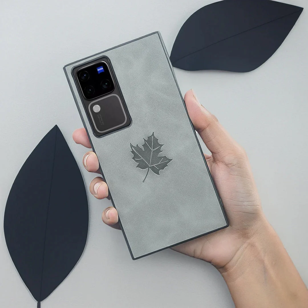 Vintage Maple Leaf Leather Case - Vivo - Image 2