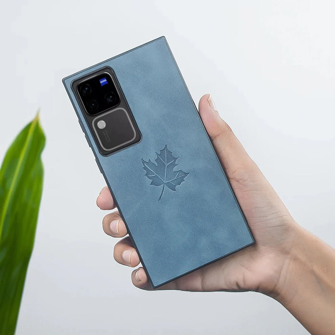 Vintage Maple Leaf Leather Case - Vivo - Image 3