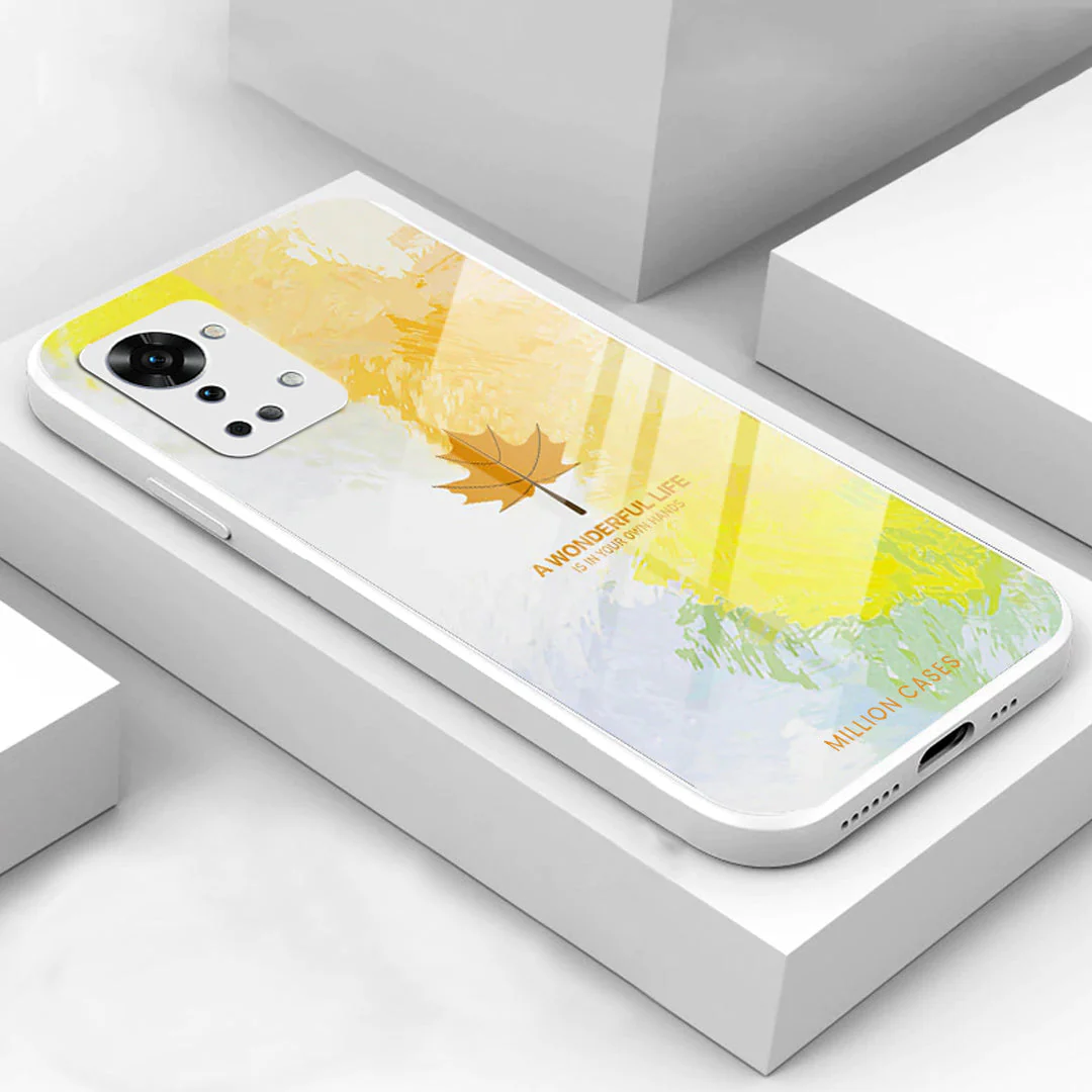 Watercolor Mapple Leaf Glass Case - OnePlus - Image 80