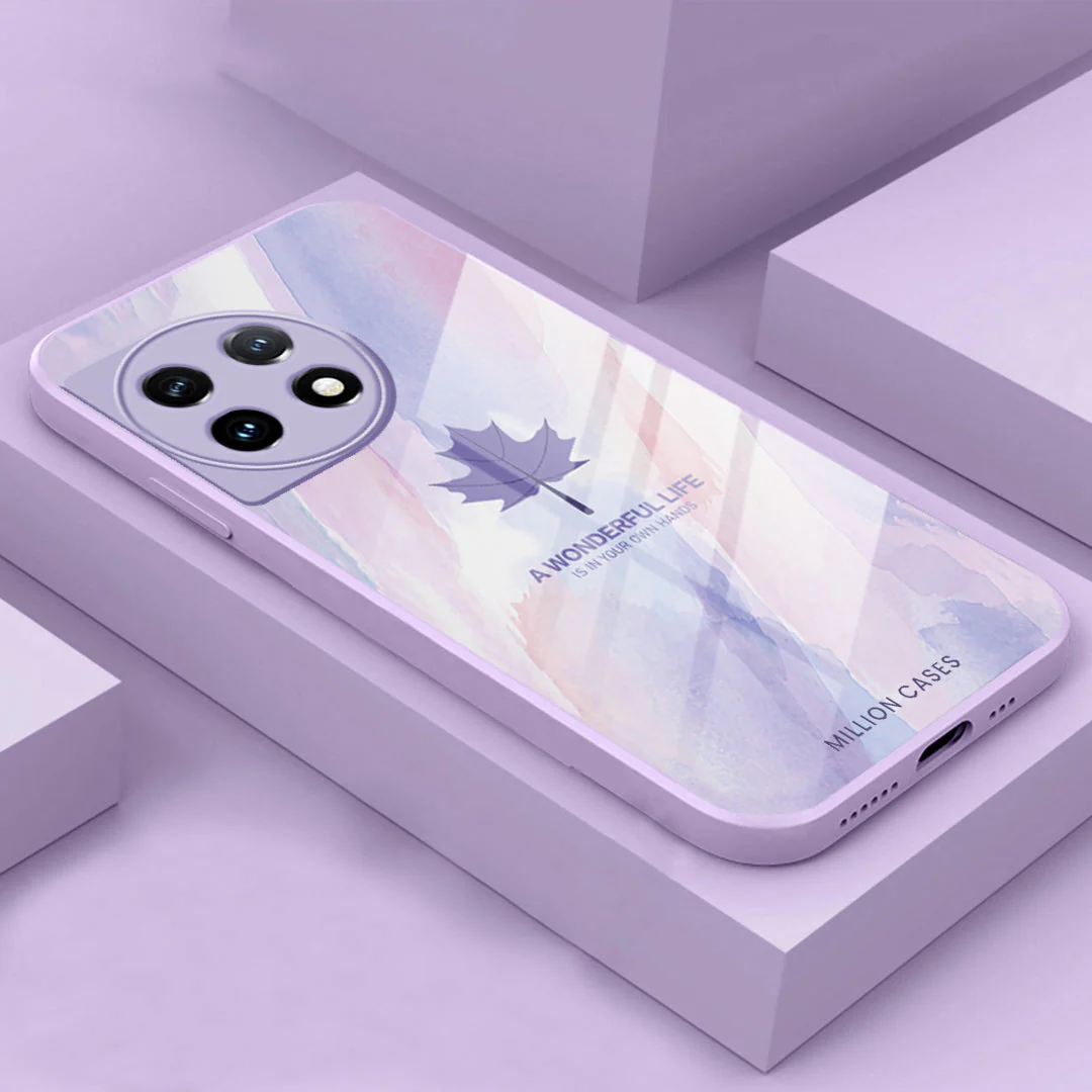 Watercolor Mapple Leaf Glass Case - OnePlus - Image 90