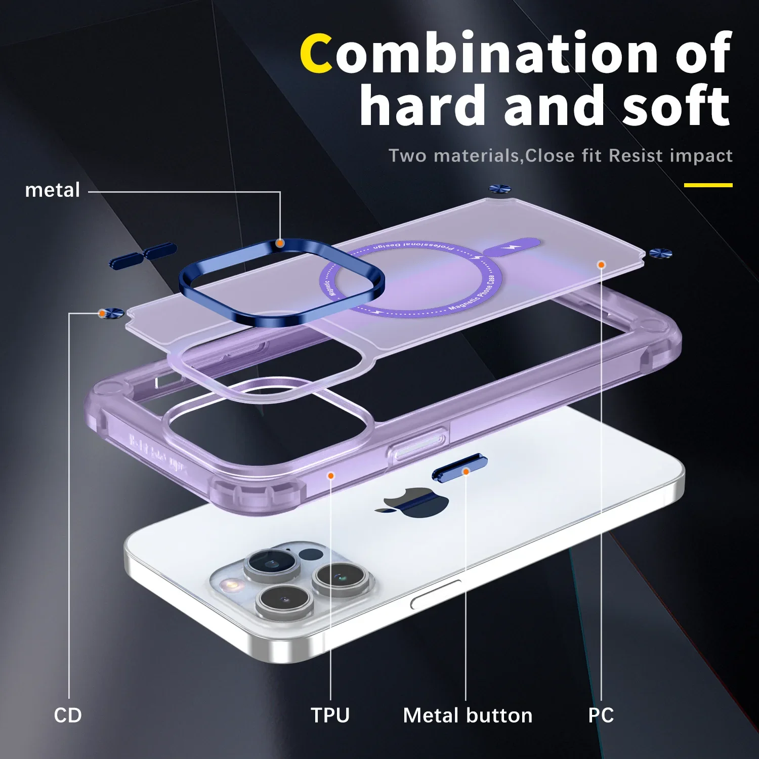 Wave Armor Matte Magsafe Shield Case - iPhone - Image 17