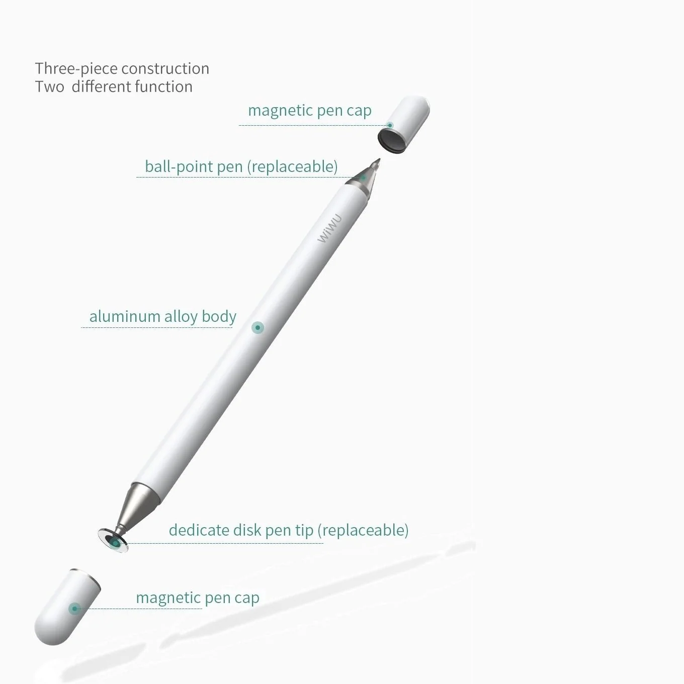 WiWU ® Pencil One 2 in 1 Passive Stylus Dual Purpose Pen - Image 5